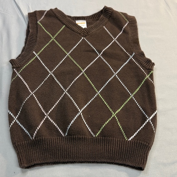 Gymboree - 3-4T - Brown Argyle Sweater Vest - Picture 1 of 3